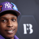 ASAP Rocky poses for a picture as Rihanna celebrates her beauty brands Fenty Beauty and Fenty Skin on February 11, 2022 in Los Angeles, California.